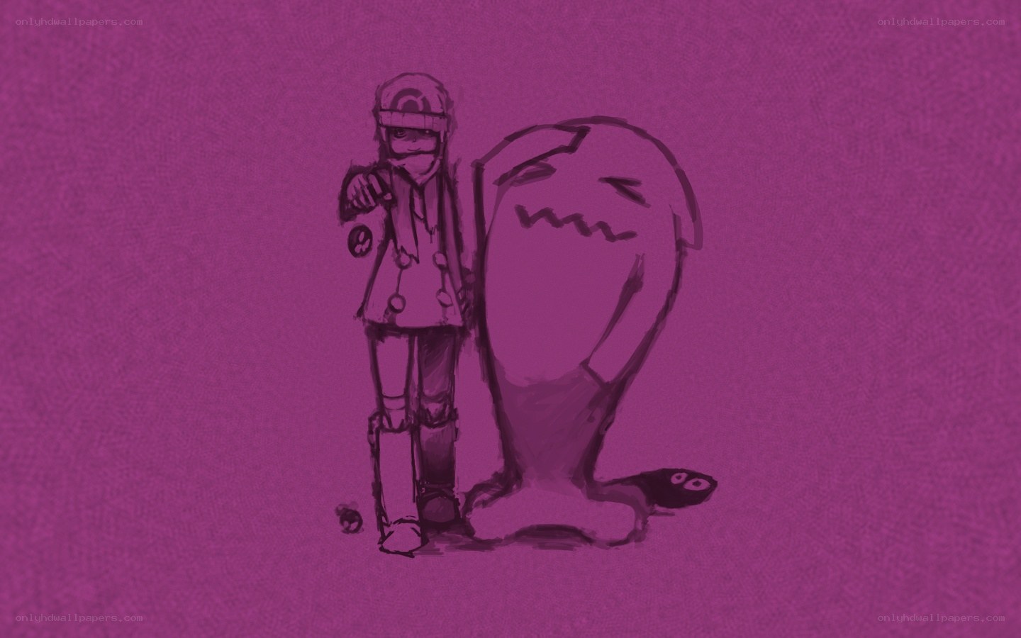 Pokemon trainer with ghost