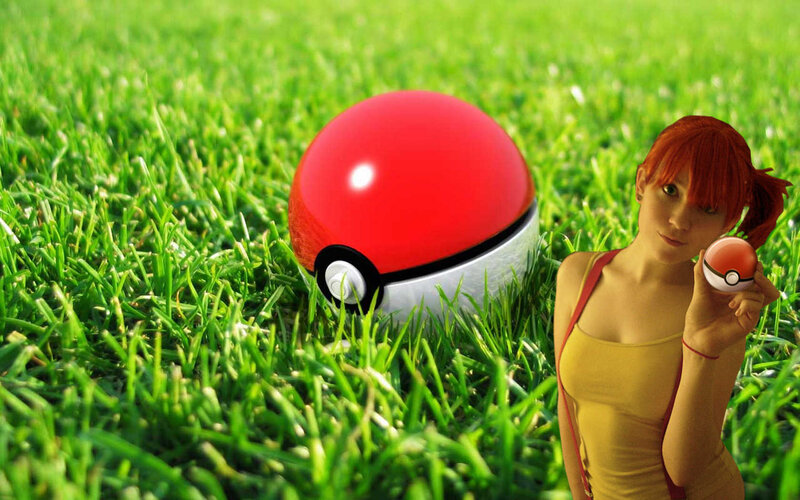 Pokemon trainer with Poké Balls