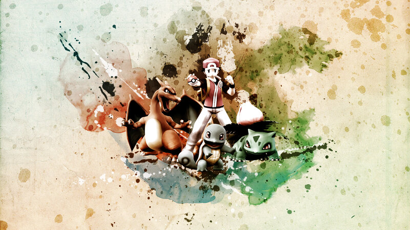 Pokemon Trainer with Three Pokemons