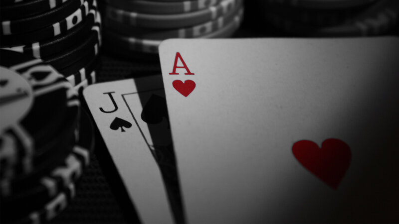 poker cards and chips