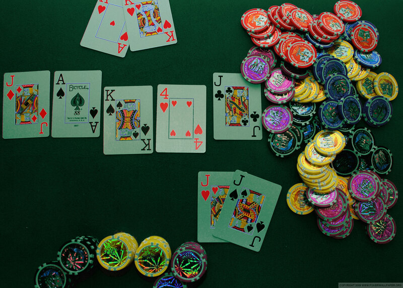 Poker Cards and Chips — Green