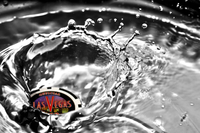 Poker Chip in Water