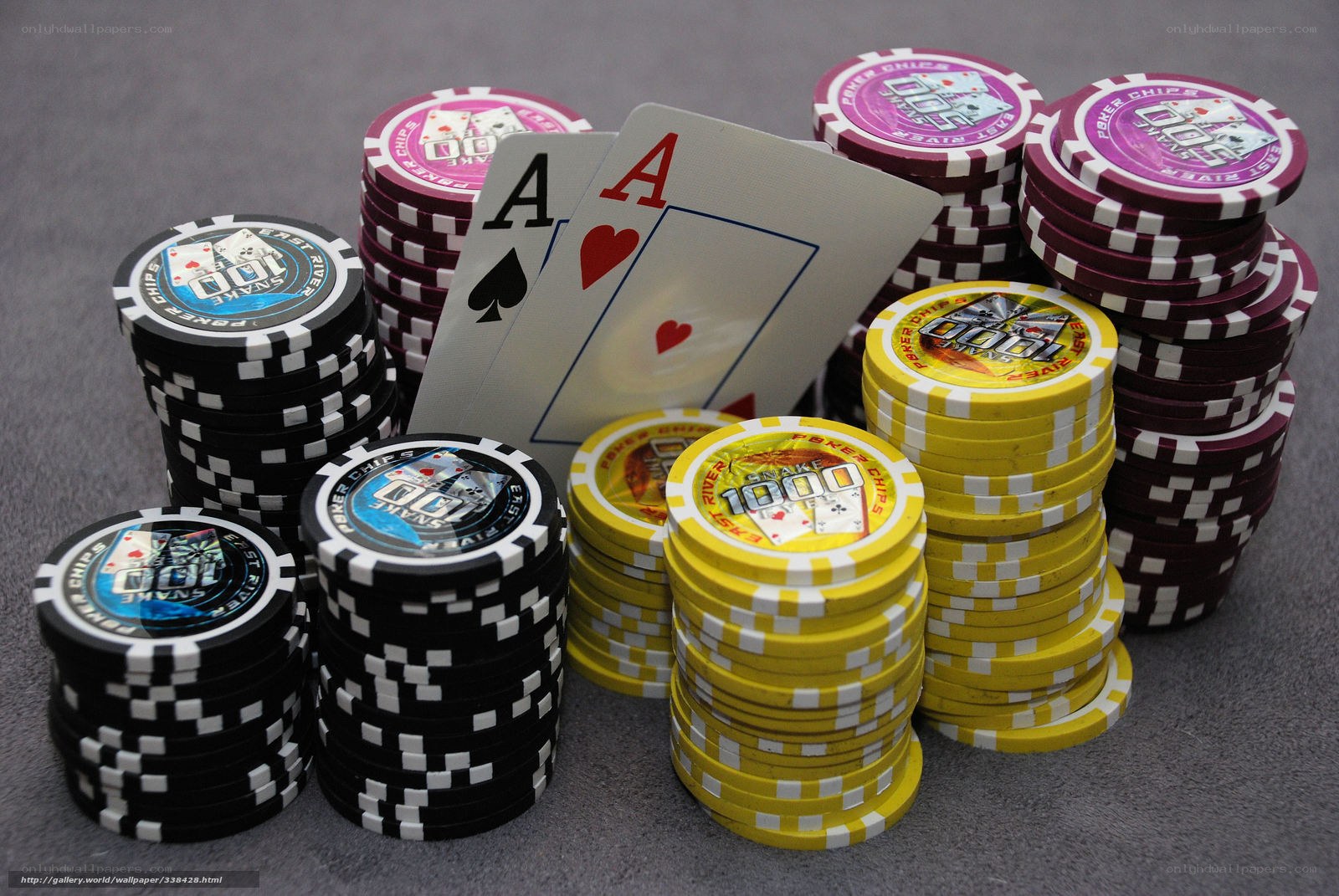 Poker chips and cards on table