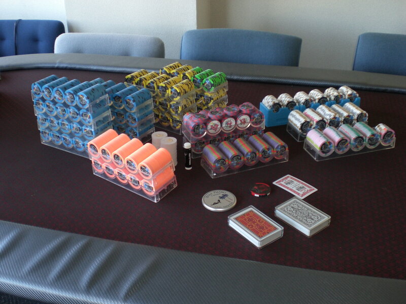 Poker Chips and Cards — Red