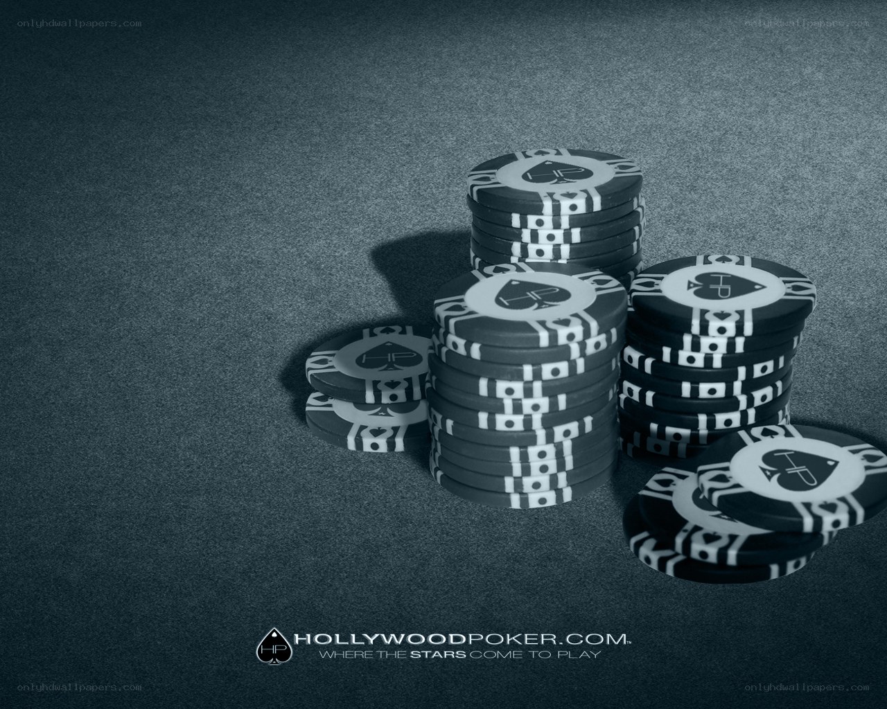 poker chips on felt table