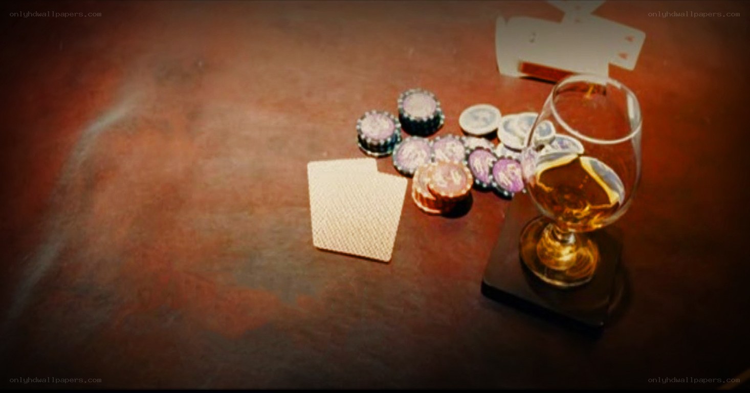 Poker game with whiskey