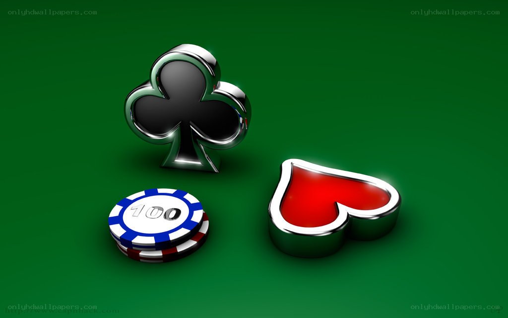 Poker symbols on green table