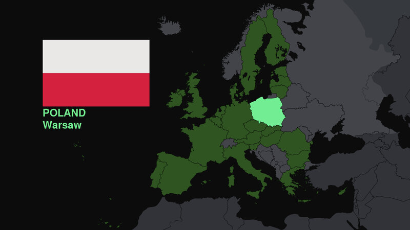 Poland on European map