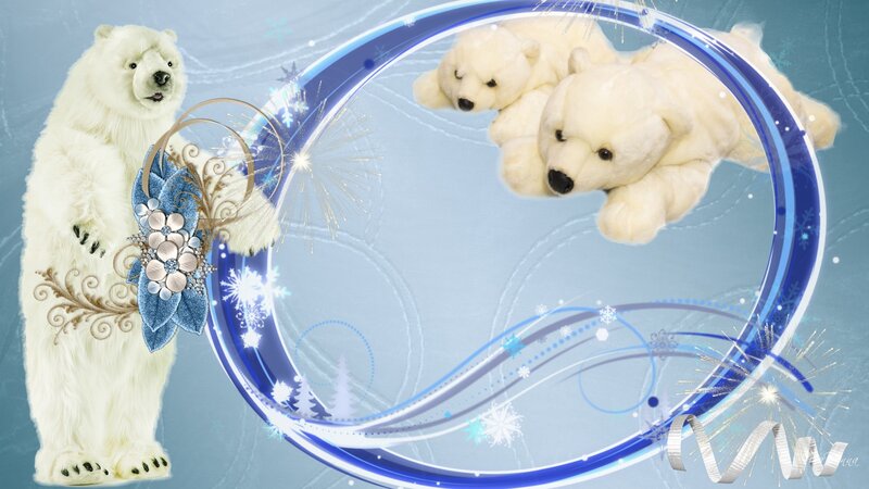 Polar Bear and Cubs