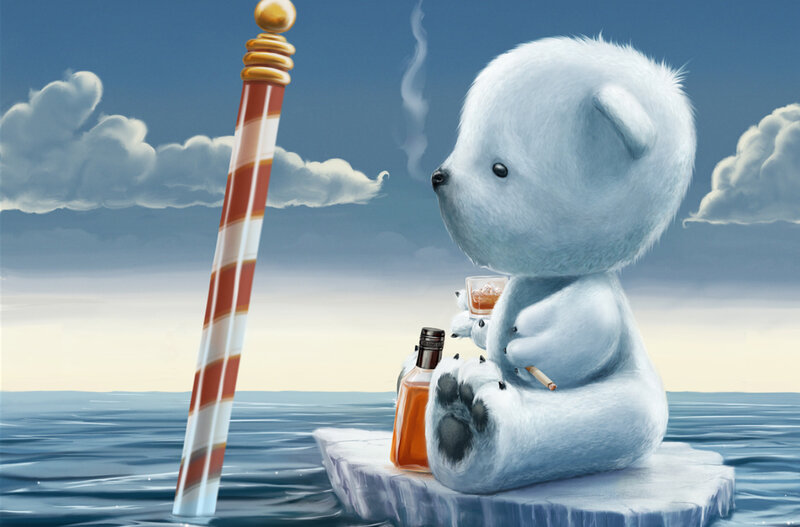 Polar Bear Cub — Blue, Melancholic, Afternoon
