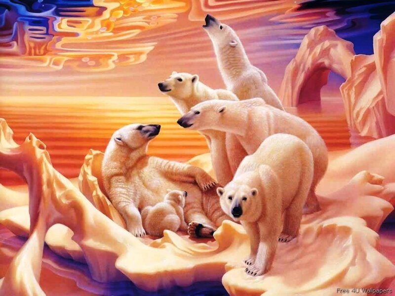 Polar Bear Family — Orange