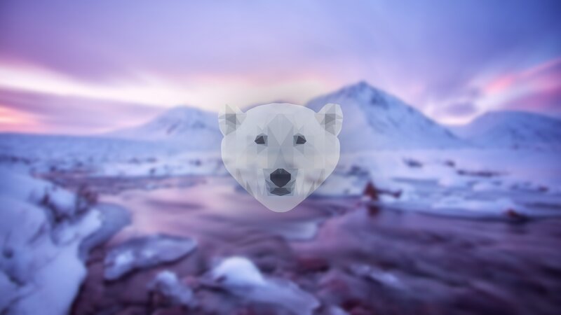 Polar Bear Head — Purple