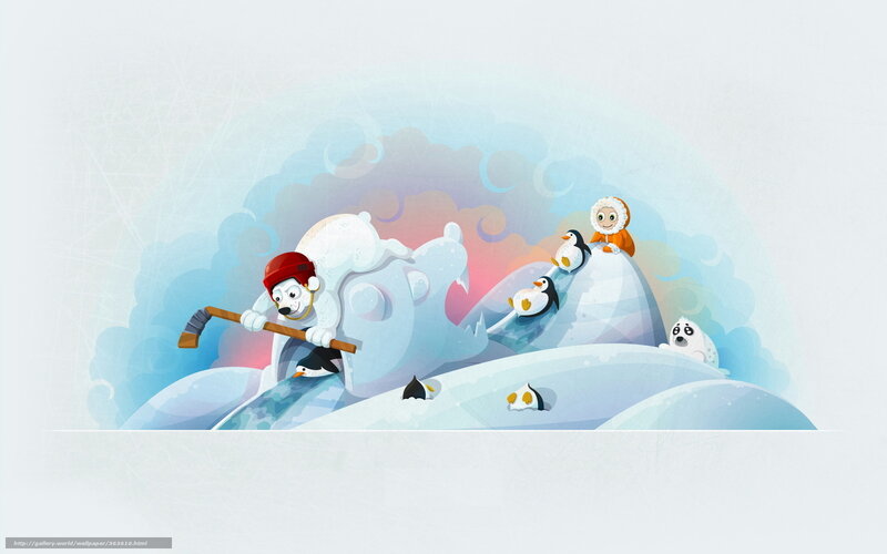 Polar Bear Hockey Player