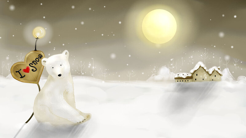 Polar Bear Holding Sign