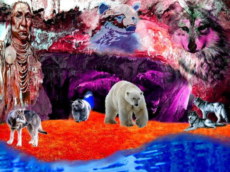 Polar Bear in Cave