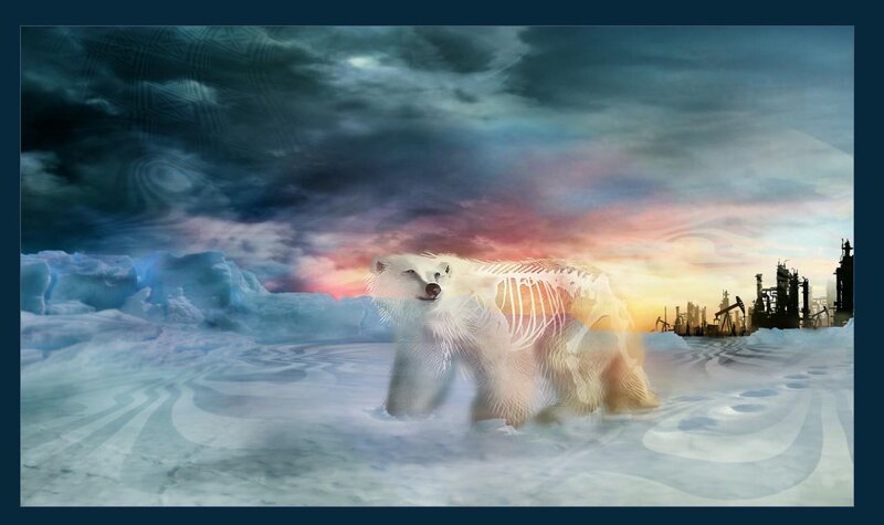 Polar Bear in Snow — White, Dramatic