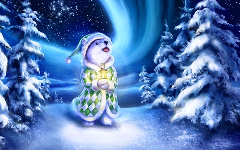 Polar Bear in Winter Coat