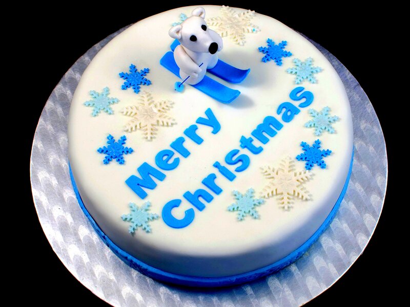 Polar Bear on Cake