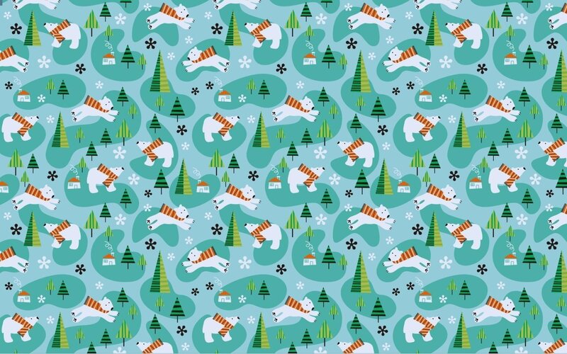 polar bear pattern design