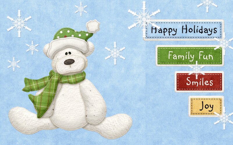 Polar Bear Plush Toy — Blue