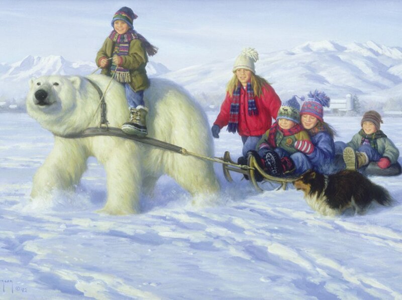 Polar Bear Sledding
