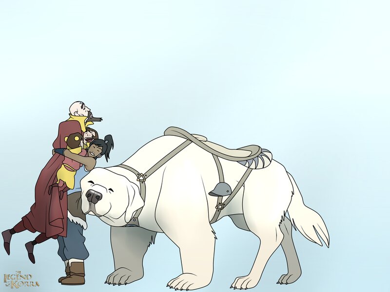 Polar Bear with Riders
