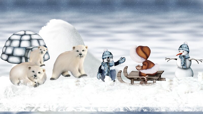 Polar Bears and Penguin