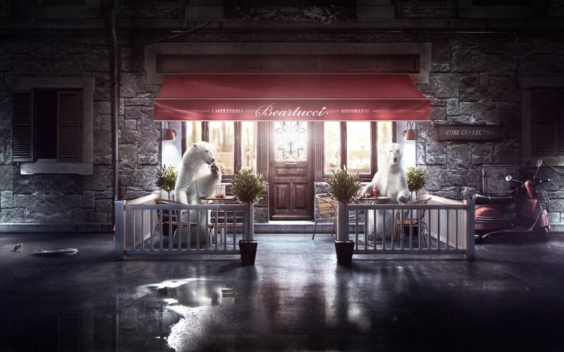 Polar Bears at Cafe