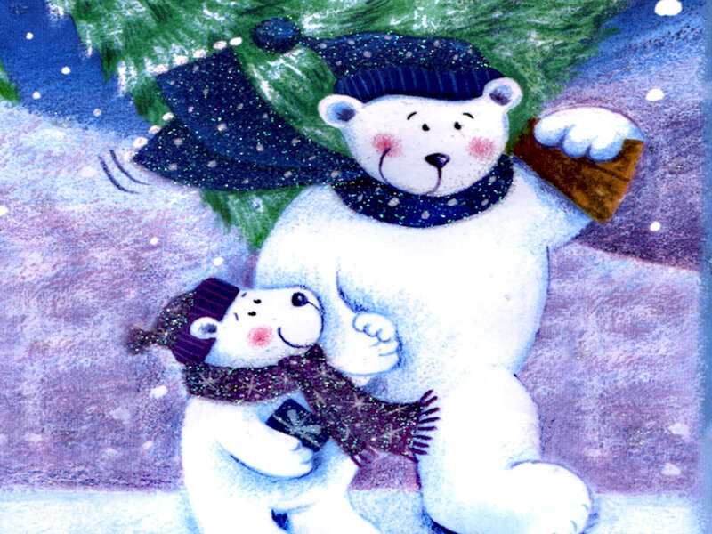 Polar Bears Hugging