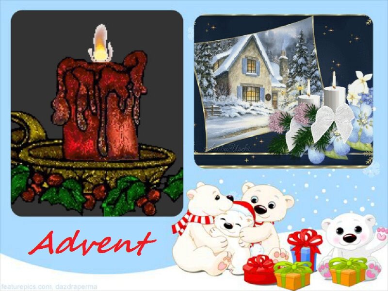 Polar Bears in Snow — Blue, Festive