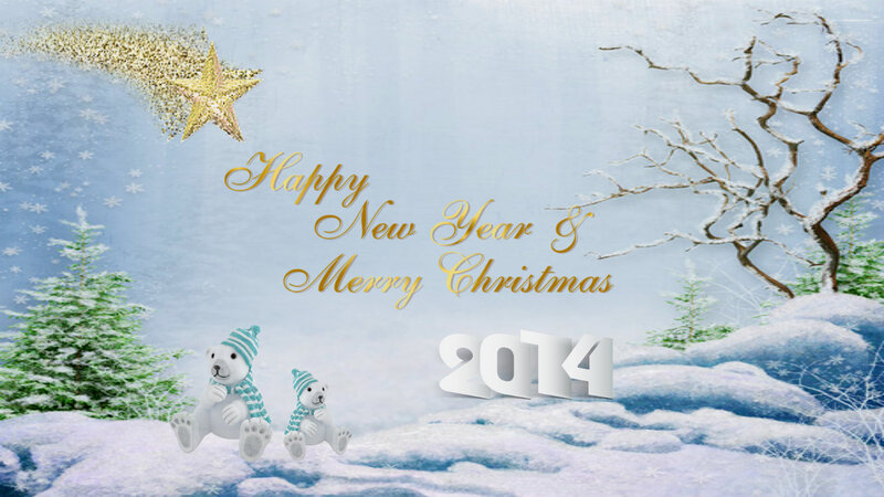 Polar Bears in Snow — White, Festive, Winter