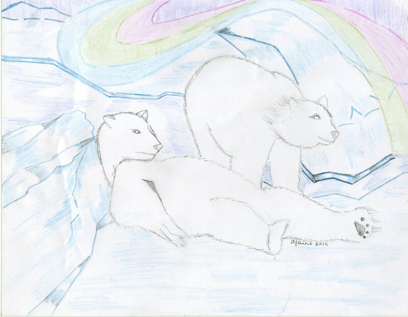 Polar Bears in Snow — White, Serene