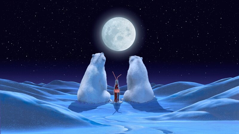 Polar bears with Coca-Cola