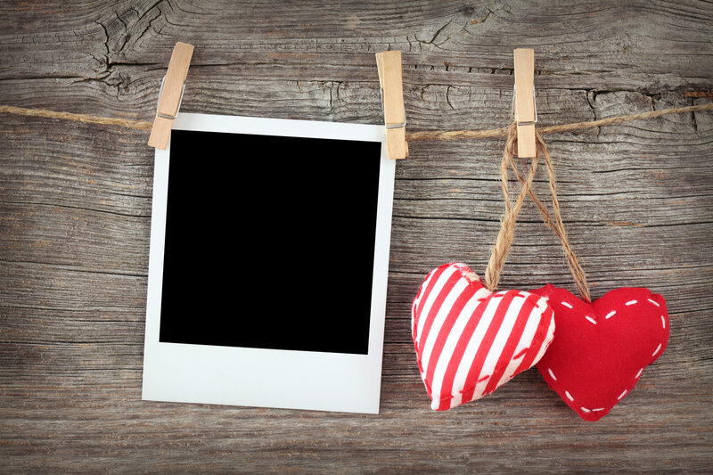 Polaroid Photo and Hearts