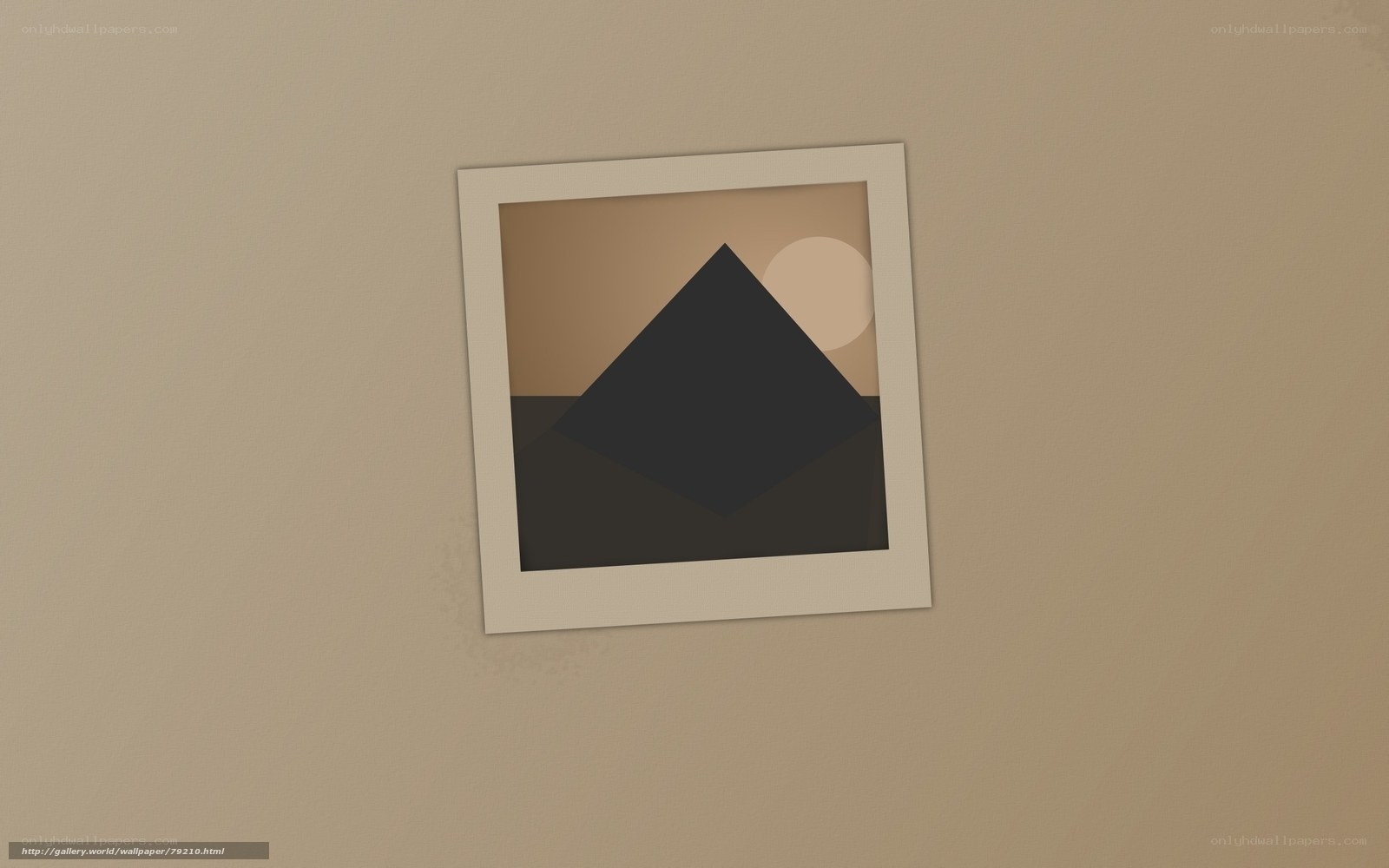 Polaroid photo of a mountain
