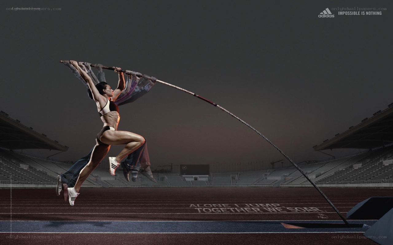 Pole vaulter in action