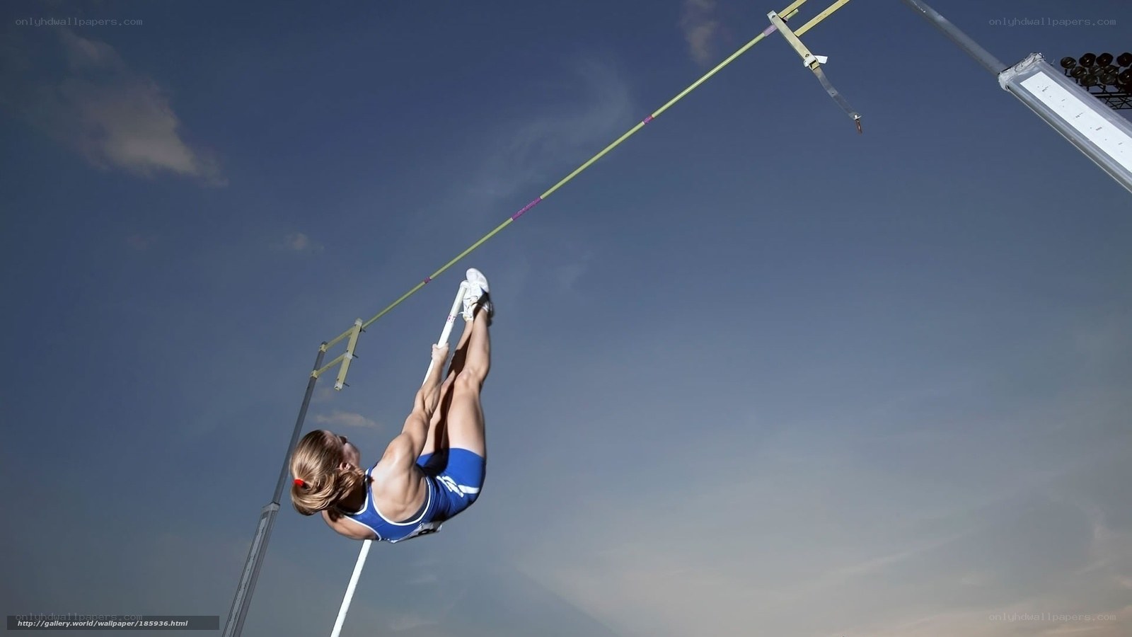 Pole vaulter in action