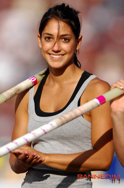 Pole vaulter smiling