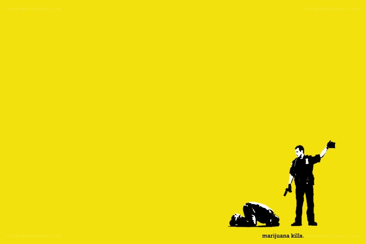 Police and marijuana illustration