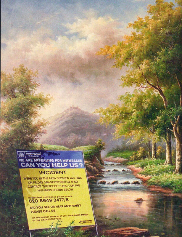 Police appeal poster in landscape