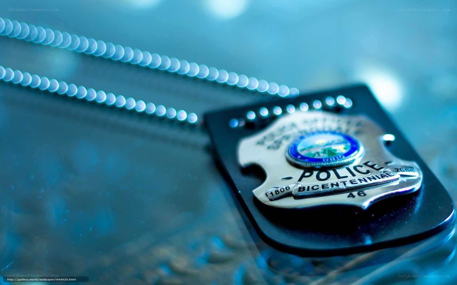 police badge on chain
