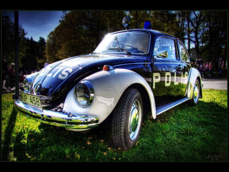 Police Beetle on display