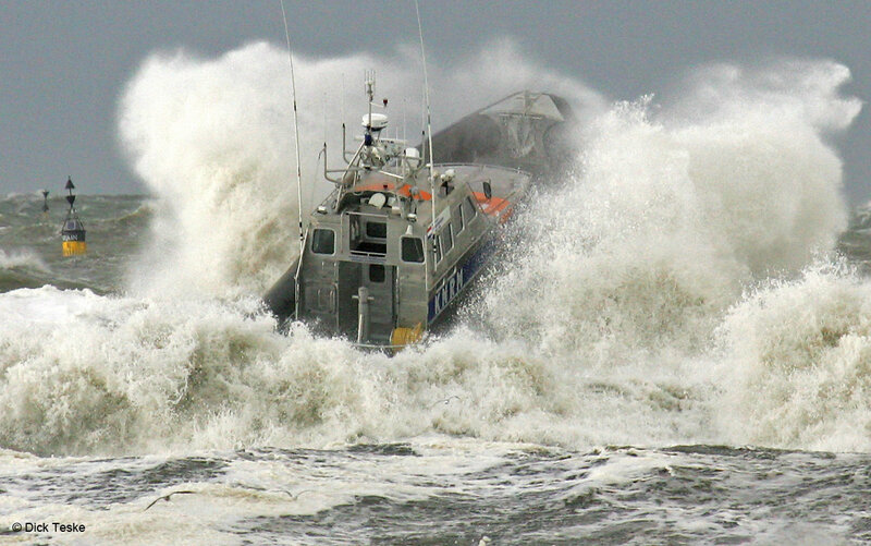 Police Boat in Storm