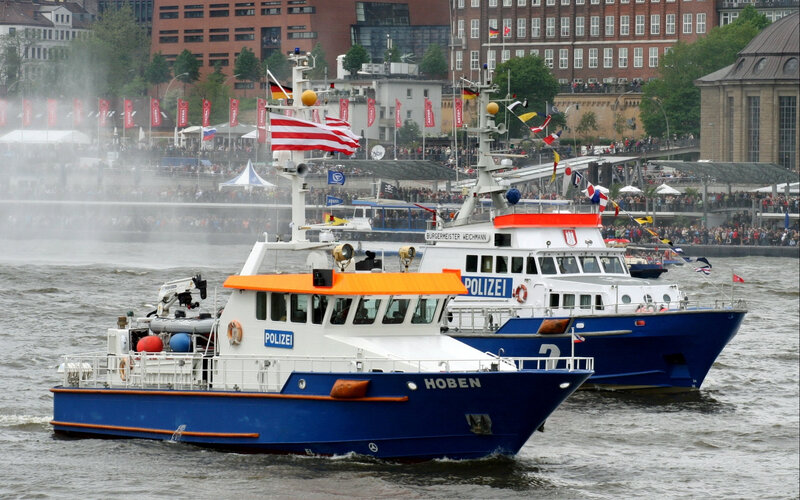 Police Boats on River