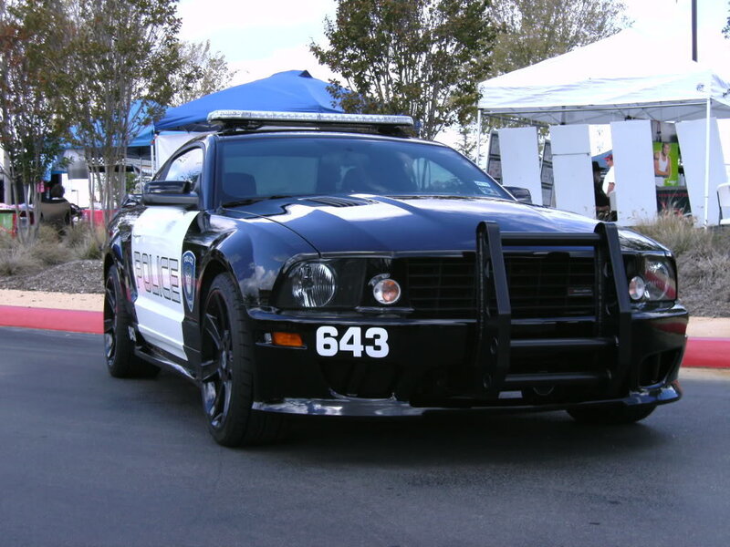 police car at outdoor event
