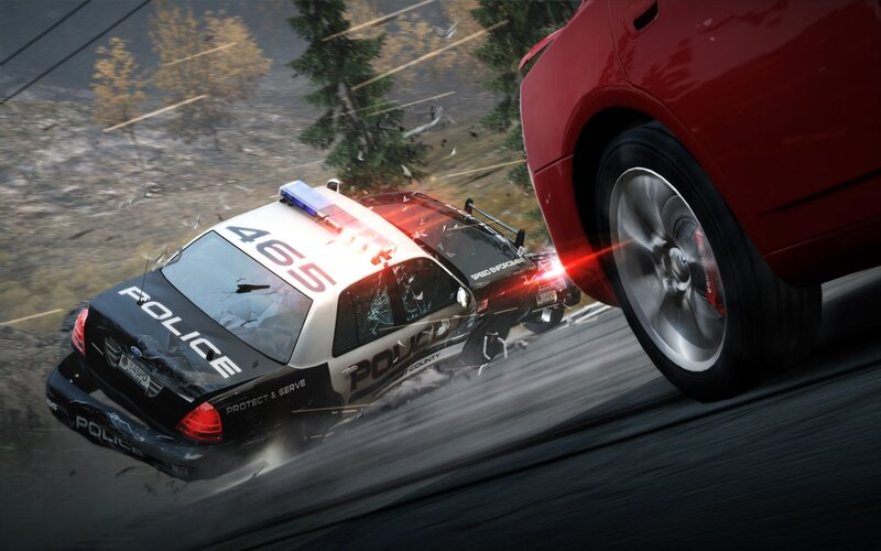 Police car chase crash
