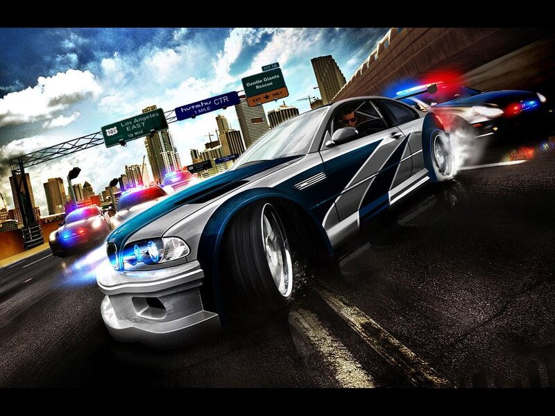 Police car chase in Los Angeles