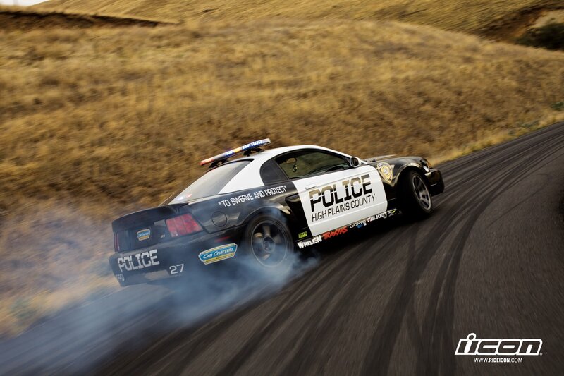 Police Car Drifting — Black