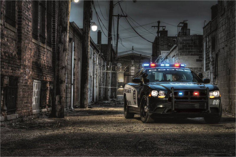 Police Car in Alley