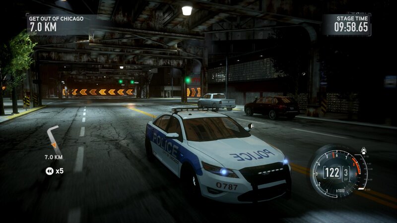 Police Car in City